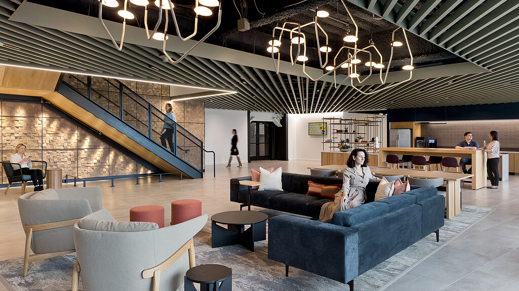 A person sitting on a couch.